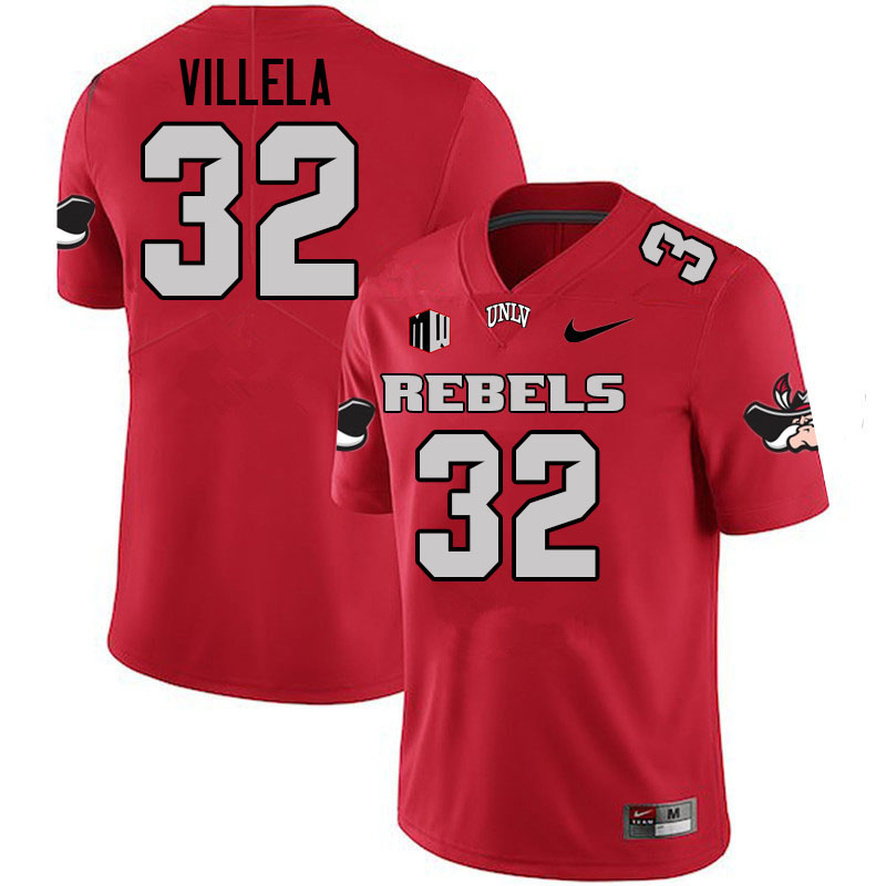 #32 Ramon Villela UNLV Rebels College Football Jerseys-Retro Scarlet #32 Ramon Villela UNLV Rebels College Football Jerseys-Retro Scarlet